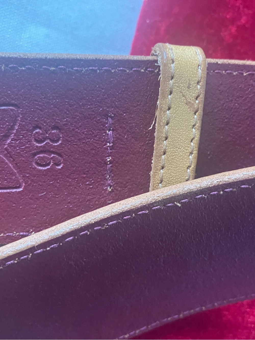 Vintage Bloomingdales Leather Waist Belt Tan Sz 36. - Picture 4 of 4